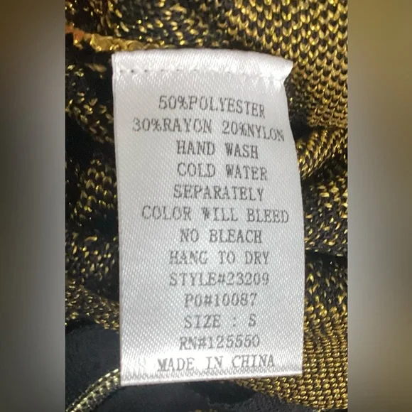 Stylish Black and Gold Jumpsuit S - Picture 13 of 13